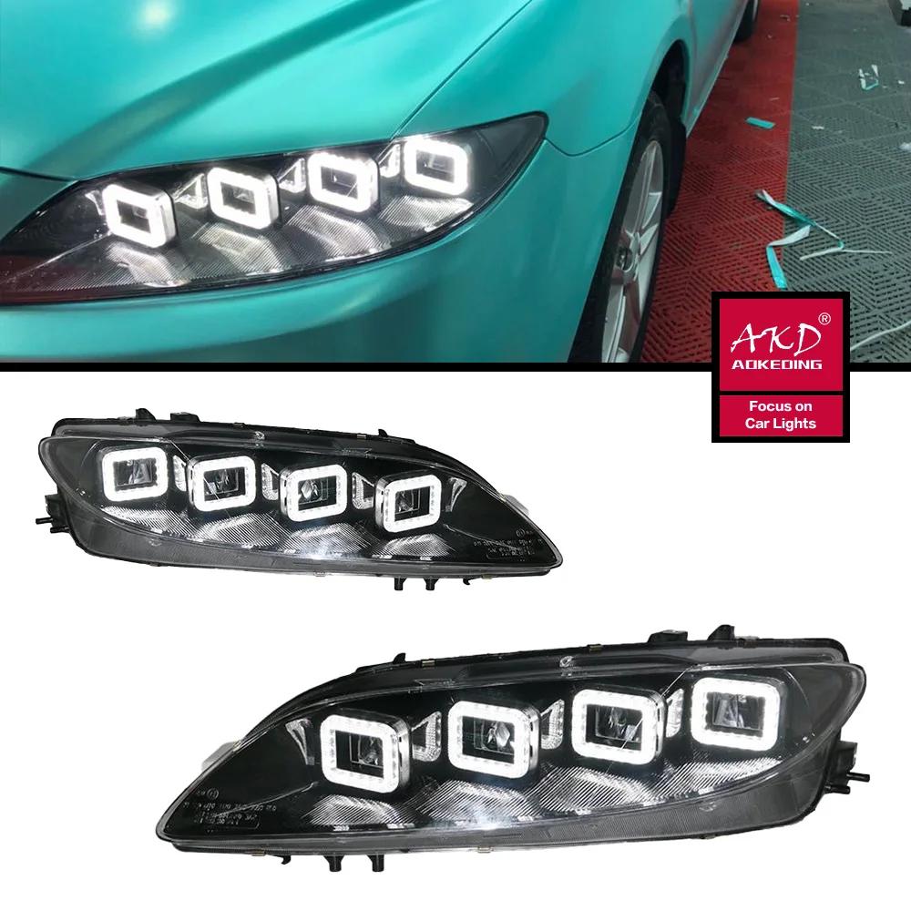 AKD Ʃ ڵ  Ʈ For Mazda 6 Mazda6 2004-2015 LED   Ʈ DRL   Facelift angel eyes